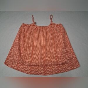 Farwest Women's Coral Chevron Camisole Tank Top